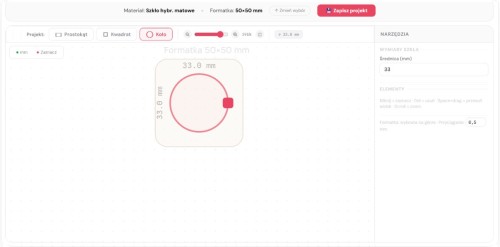 Matowe szkło hybrydowe ochronne 7H na wymiar 50x50 mm na ekran smartwatcha i licznika rowerowego – KREATOR MEGARA