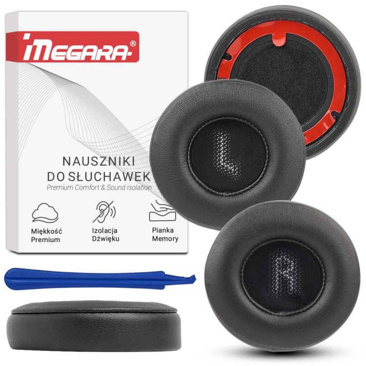 Czarne pady do JBL Everest 310BT - zestaw z narzędziem do podważania