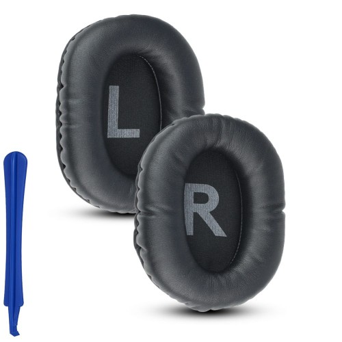 Czarne nauszniki Megara do Logitech G PRO, widok z przodu