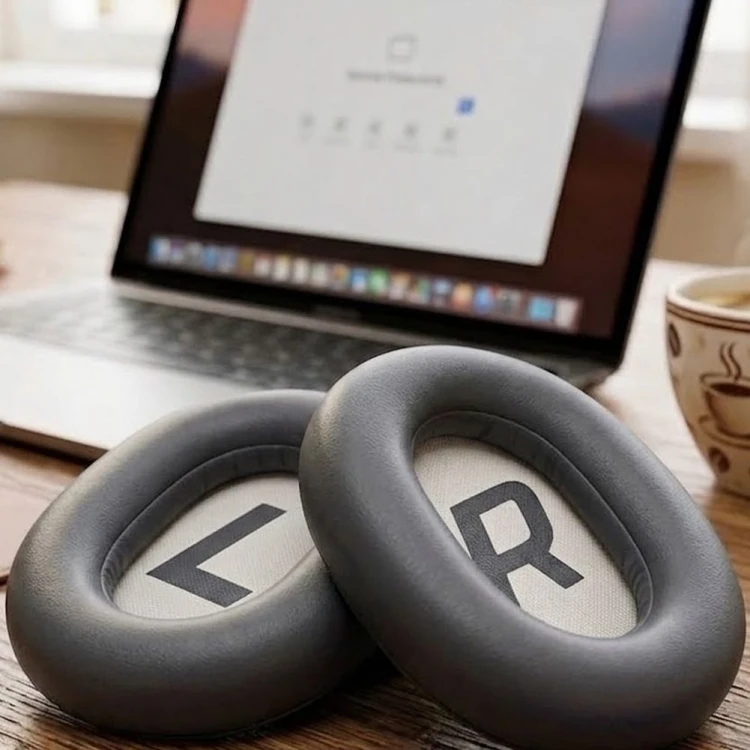 Szare pady do Backbeat Pro 2 z syntetycznej skóry premium