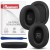 Czarne owalne nauszniki z pianki Memory Foam o wymiarach 100x85 mm
