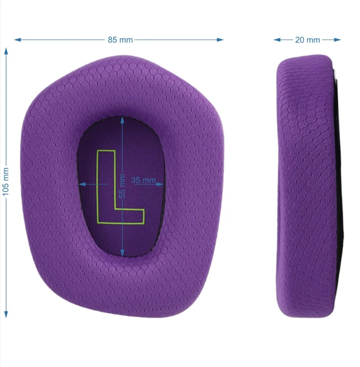 Nauszniki do Logitech G733 - pianka Memory Foam izolująca dźwięk