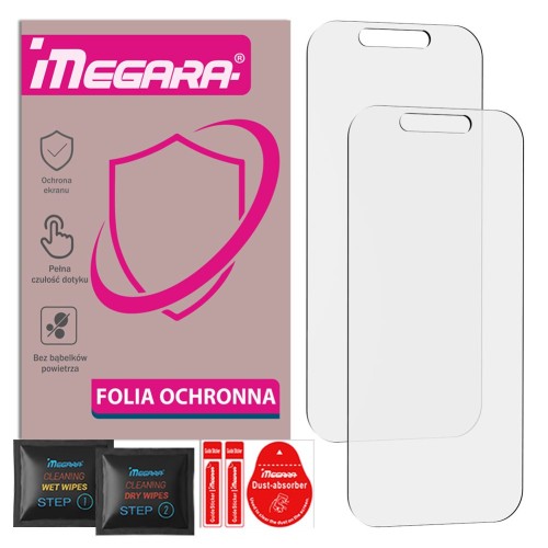 Folia ochronna 4H do iPhone 15 - widok z przodu na ekran smartfona