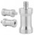 Adapter tuleja Megara M6 na 1/4" widok z przodu - srebrny, aluminiowy adapter do statywu 32 mm