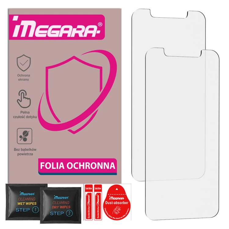 Folia ochronna do iPhone 12/12 Pro - widok z przodu, błyszczące wykończenie