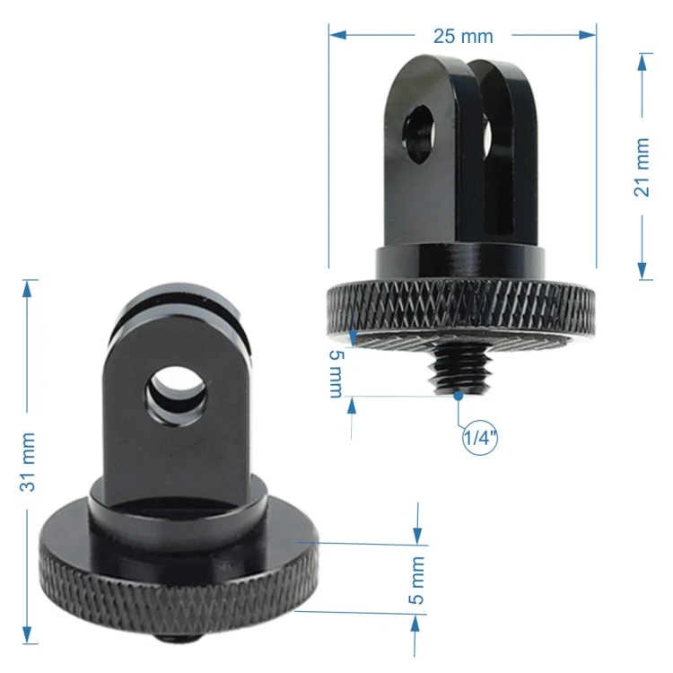 Adapter do kamer sportowych z gumową podkładką dla stabilności i bezpieczeństwa