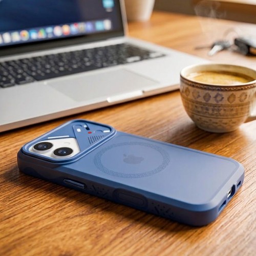 Wytrzymałe plecki do iPhone 17 z ochroną aparatu - matowe wykończenie z poliwęglanu i TPU, kompatybilne z ładowaniem bezprzewodowym