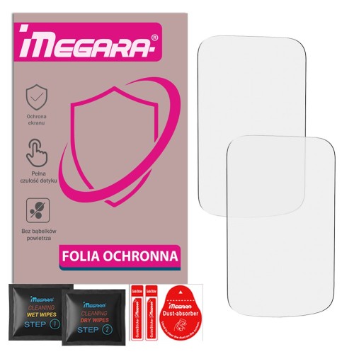 Dwie folie ochronne Megara 4H do iGPSPORT BSC200S, widok z przodu, idealna ochrona ekranu komputera rowerowego