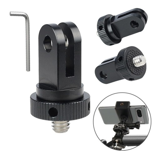 Adapter statywowy 1/4" do GoPro, DJI, SJCAM - widok z przodu, solidna konstrukcja Megara, idealny do fotografii i video
