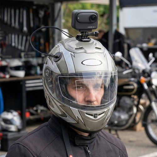 Czarna linka asekuracyjna do kamery sportowej z mocnym klipsem i taśmą 3M VHB. Zapewnij bezpieczeństwo GoPro na desce surfingowej