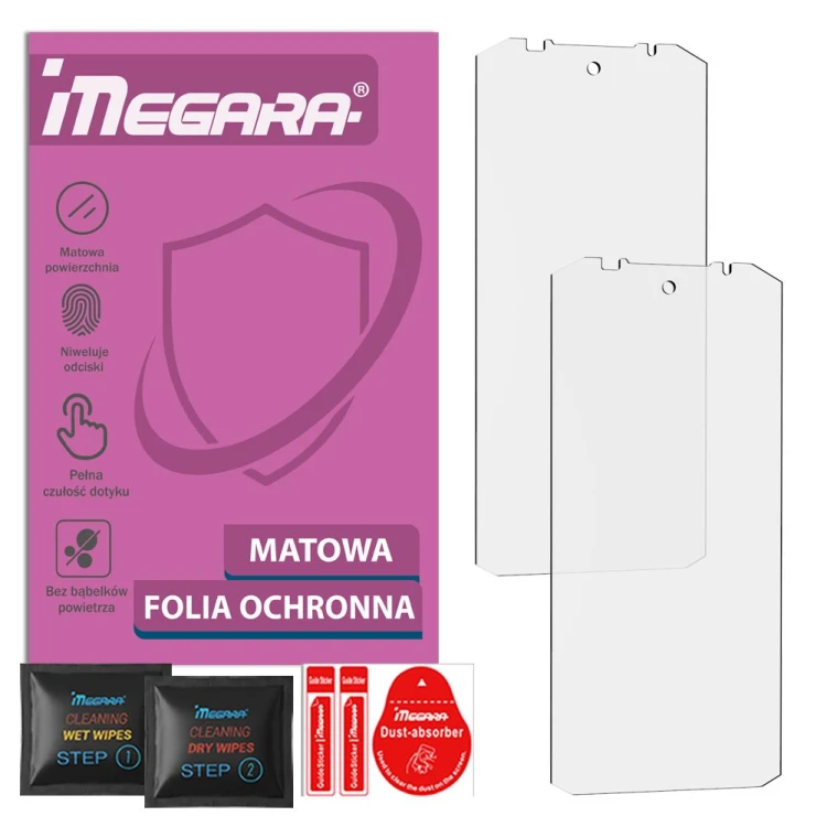 Folia matowa na ekran Ulefone Armor 27T Pro, widok z przodu - idealna ochrona wyświetlacza 6.78 cala przed zarysowaniami