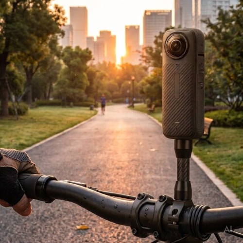 Wytrzymały wysięgnik do kamer z włókna węglowego, lekki adapter do GoPro i Insta360 z gwintem 1/4" żeńskim