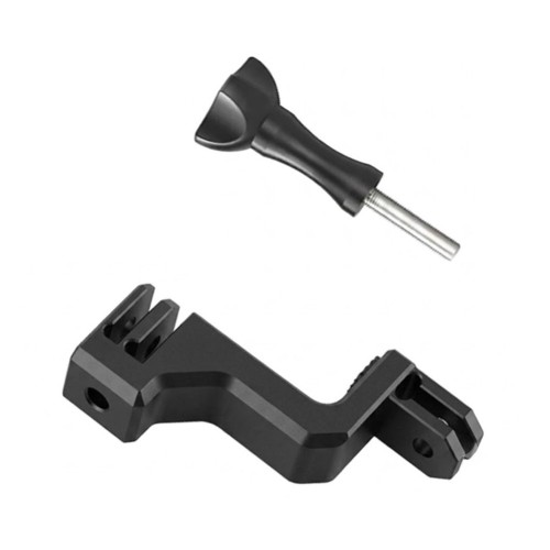 Metalowy adapter kątowy 90 stopni do kamer sportowych GoPro na kask – czarny uchwyt aluminiowy Megara