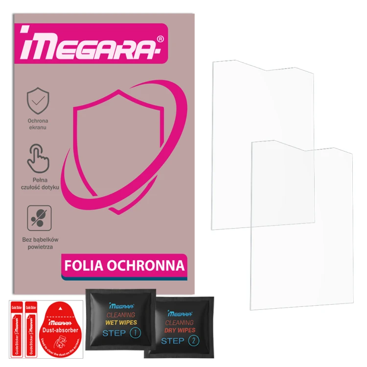 Dwie folie ochronne Full Glue do Hammer Horizon LTE, widok z przodu. Doskonała ochrona ekranu smartfona.