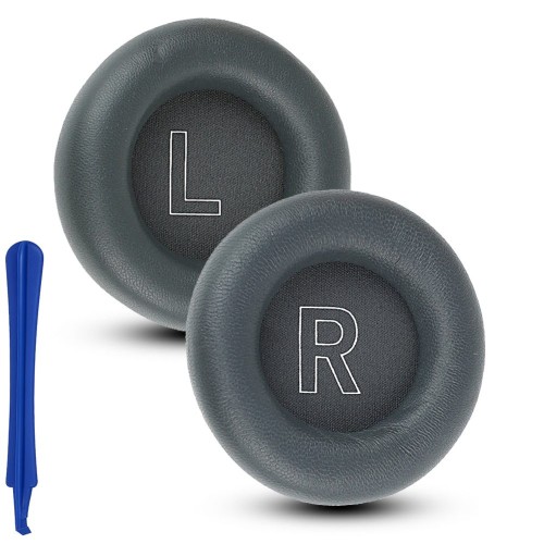 Czarne nauszniki gąbki pady Megara do słuchawek B&O Beoplay HX, widok z przodu, gwarantujące doskonały komfort