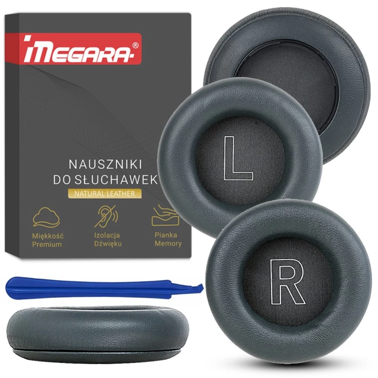 Okrągłe zamienne poduszki uszne dla słuchawek B&O Beoplay HX o średnicy 90mm, z miękkością Premium