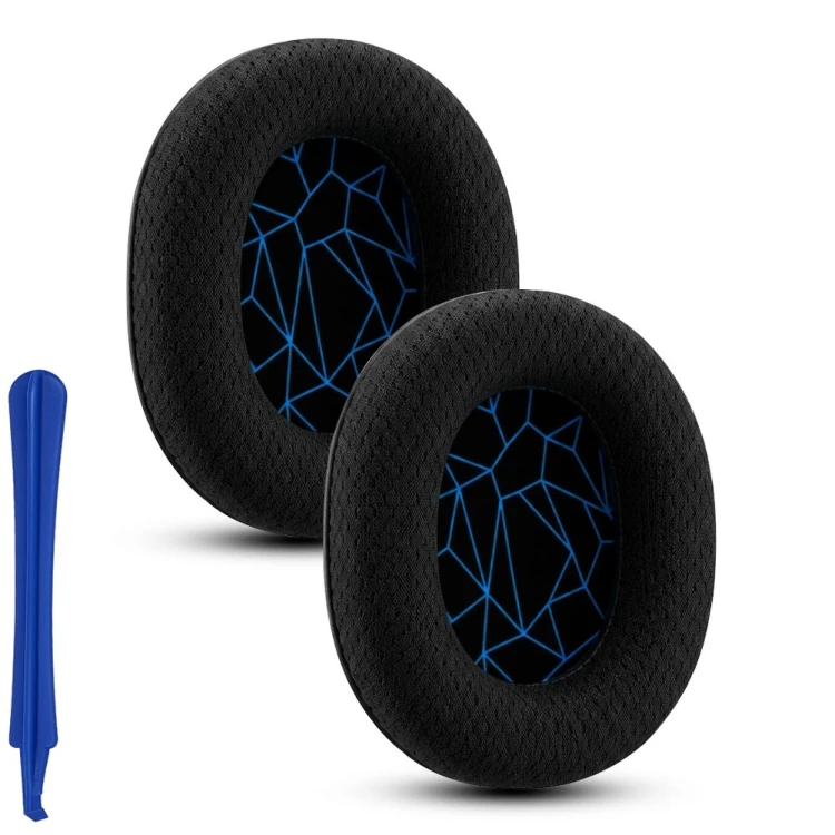 Czarne nauszniki gąbki pady Megara do słuchawek SteelSeries Arctis 1 3 5 7 9 9X Pro z przodu, widok ogólny