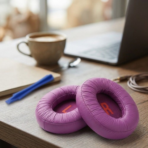 Komplet padów do słuchawek JBL Junior JR460NC wykonany ze skóry syntetycznej Premium, z wypełnieniem Memory Foam