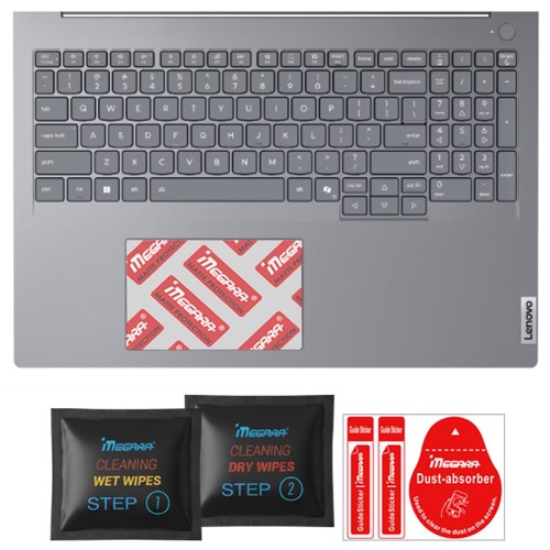 Zestaw matowych osłon na panel dotykowy laptopa Megara 4H z powłoką oleofobową i full glue