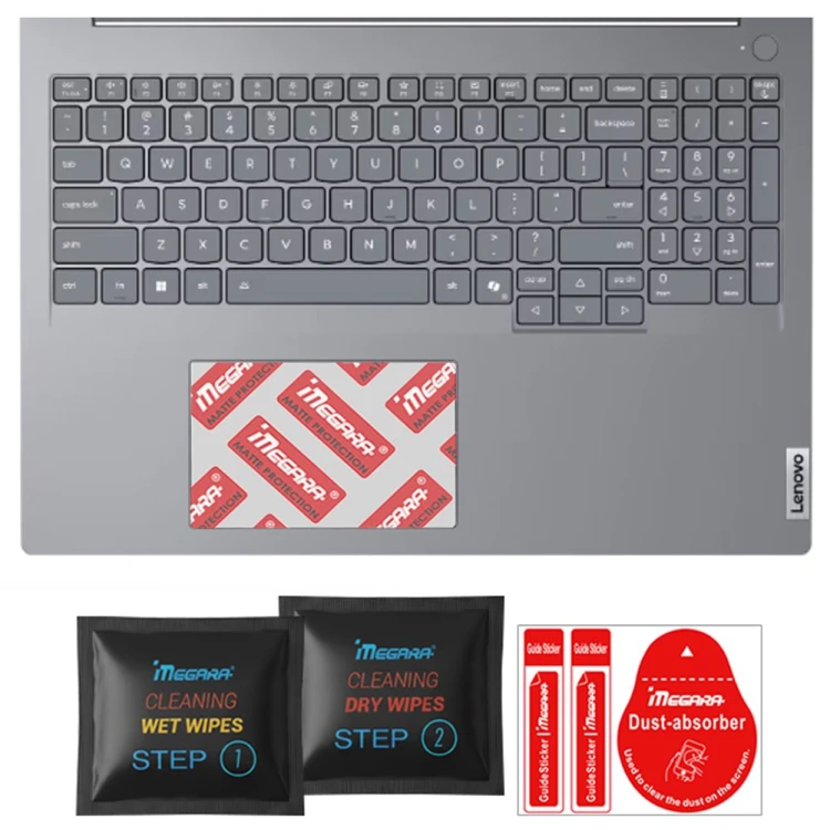 Zestaw matowych osłon na panel dotykowy laptopa Megara 4H z powłoką oleofobową i full glue