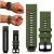 Zielony pasek do zegarka Garmin QuickFit 26 mm marki Megara, widok z przodu, idealny do sportowych smartwatchy