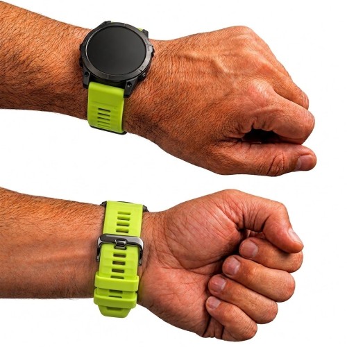 Silikonowa opaska sportowa Megara do smartwatcha Garmin, wykonana z trwałego materiału premium, zapewniająca komfort i elastyczność