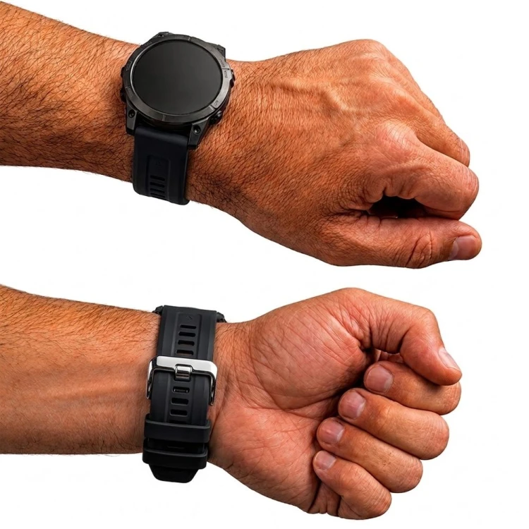 Opaska do smartwatcha Garmin QuickFit 26 mm wykonana z premium silikonu, zapewniająca komfort, trwałość i elastyczność
