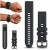 Czarny pasek do zegarka Garmin QuickFit 20 mm, widok z przodu, idealny dla aktywnych użytkowników smartwatchy