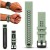 Zielony pasek do zegarka Garmin QuickFit 20 mm Megara, widok z przodu, idealny do smartwatchy sportowych