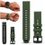 Zielony pasek do zegarka Garmin QuickFit 20mm, widok z przodu. Sportowa opaska Megara z silikonu premium, idealna do smartwatcha