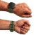 Opaska smartwatcha QuickFit 20mm w kolorze zielonym z czarną tradycyjną klamrą, wykonana z trwałego silikonu, zapewnia komfort noszenia