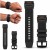 Czarny pasek do zegarka Garmin QuickFit 26 mm, widok z przodu, idealny zamiennik do smartwatcha