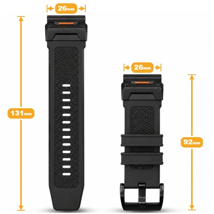 Detale mocowania QuickFit 26 mm do zegarków Garmin Fenix Epix Tactix, łatwa wymiana paska bez narzędzi