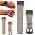 Elegancki pasek do zegarka Garmin QuickFit 26 mm, szara skóra naturalna, widok z przodu, idealny do smartwatcha