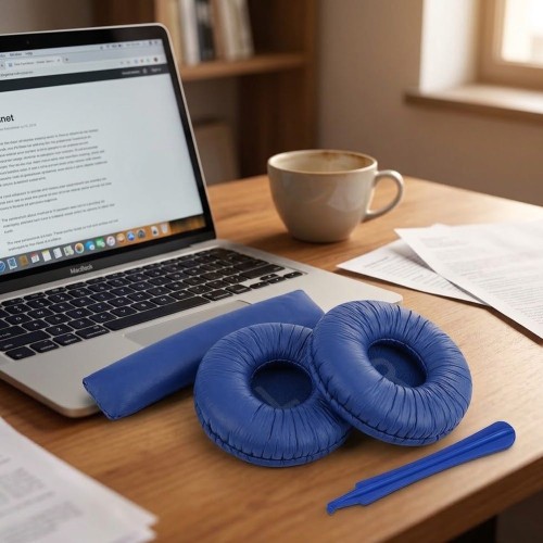 Komplet padów Megara do słuchawek JBL T500BT, wykonanych z trwałej skóry syntetycznej Premium