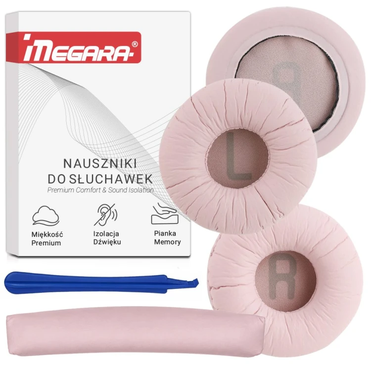 Zestaw akcesoriów audio: okrągłe pady 70mm i gąbka pałąkowa do modeli JBL Tune 450 460 BT