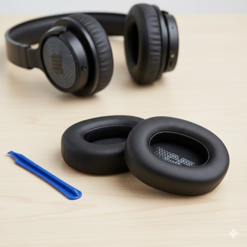 Nakładki na słuchawki JBL Live 770NC wykonane ze skóry syntetycznej Premium, zapewniające komfort i izolację dźwięku