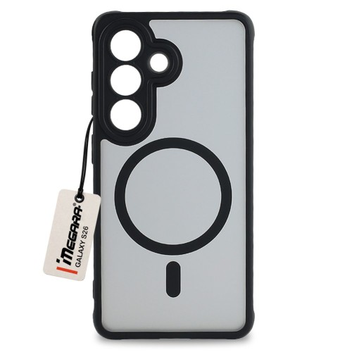 Czarne etui do Samsung Galaxy S26 MagSafe Case, widok z przodu, idealnie dopasowane plecki chroniące telefon