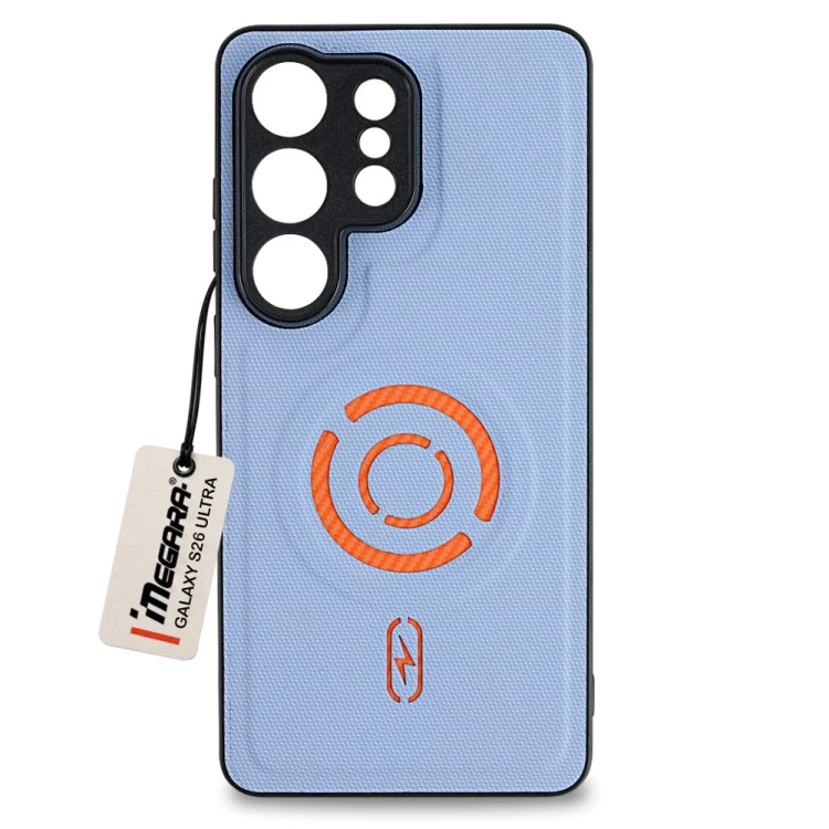 Niebieskie etui do Samsung Galaxy S26 Ultra MagSafe - widok z przodu ukazujący precyzyjne dopasowanie i design