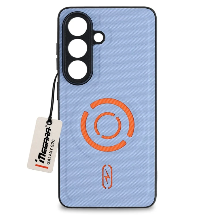 Niebieskie etui do Samsung Galaxy S26 MagSafe Case, widok z przodu, pełna ochrona telefonu i aparatu