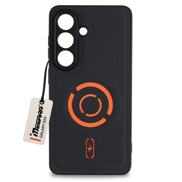 Czarne etui do Samsung Galaxy S26 MagSafe Case, widok z przodu, idealnie dopasowane do modelu 6.3 cala, zapewnia pełną ochronę