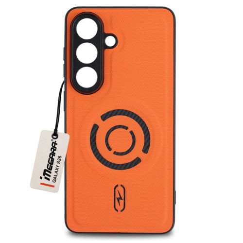 Pomarańczowe etui do Samsung Galaxy S26 MagSafe Case, widok z przodu, idealne dopasowanie i ochrona urządzenia