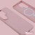 Futerał Megara w odcieniu różu, w pełni kompatybilny z bezprzewodowym ładowaniem i technologią MagSafe, idealny dla Galaxy S26 Ultra