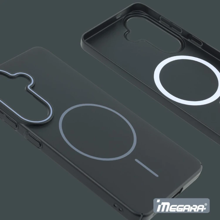 Etui Megara dla Samsung Galaxy S26 z funkcją ochrony aparatu i kompatybilnością z ładowaniem bezprzewodowym