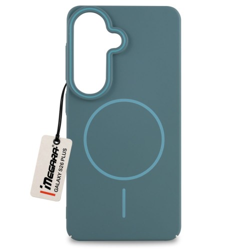 Zielone etui do Samsung Galaxy S26 Plus MagSafe Case, widok z przodu podkreślający smukły design i dopasowanie do telefonu