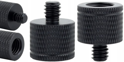 Adapter tuleja redukcja 1/4" na M10 statywowa czarna statyw lampy 20 mm