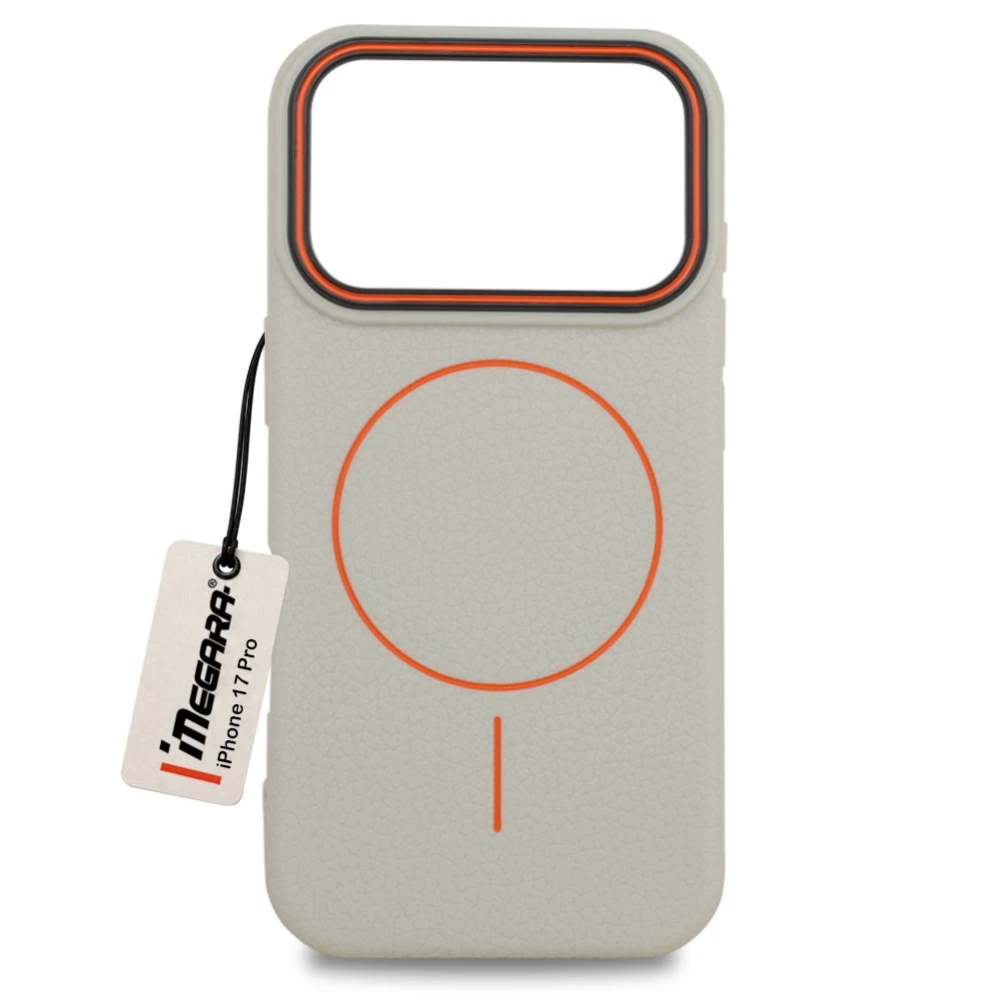 Beżowe etui do Apple iPhone 17 Pro MagSafe Case, widok z przodu podkreślający elegancki design i idealne dopasowanie