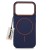 Granatowe etui Megara MagSafe do Apple iPhone 17 Pro Max, widok z przodu, idealnie dopasowany pokrowiec ochronny