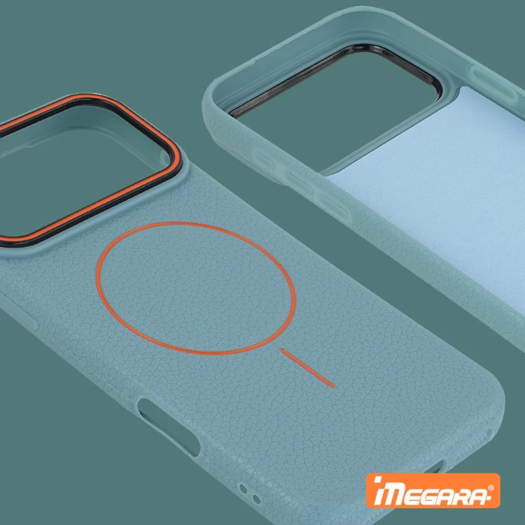 Akcesorium do smartfona iPhone 17 Pro w kolorze zielonym, w pełni kompatybilne z ładowaniem bezprzewodowym