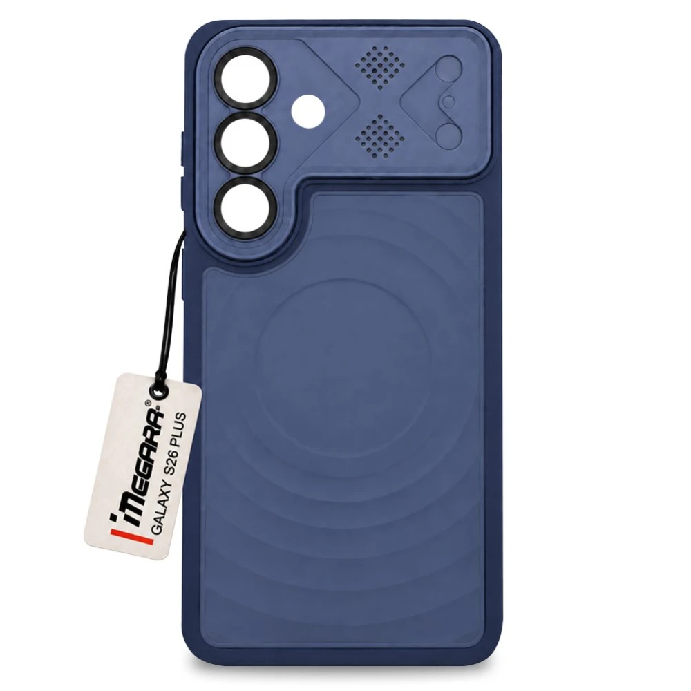 Niebieskie etui do Samsung Galaxy S26 Plus MagSafe Case, widok z przodu, idealne dopasowanie i ochrona twojego smartfona